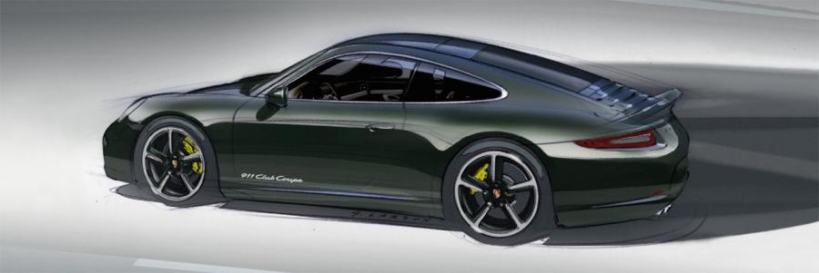 Эскиз Porsche 911 Club Coupe 2012 года  (фото 14 из 16)